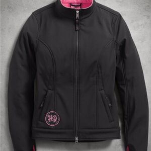 Harley-Davidson Black Bomber Jacket with Pink Details